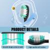 10 Pack Replacement Toothbrush Heads for Aquasonic Black Series/Duo PRO Series/Vibe Series Electric Toothbrush Replacement Head,Food-Grade Soft Nylon Bristles, Curved Shape Design (Black) view 3