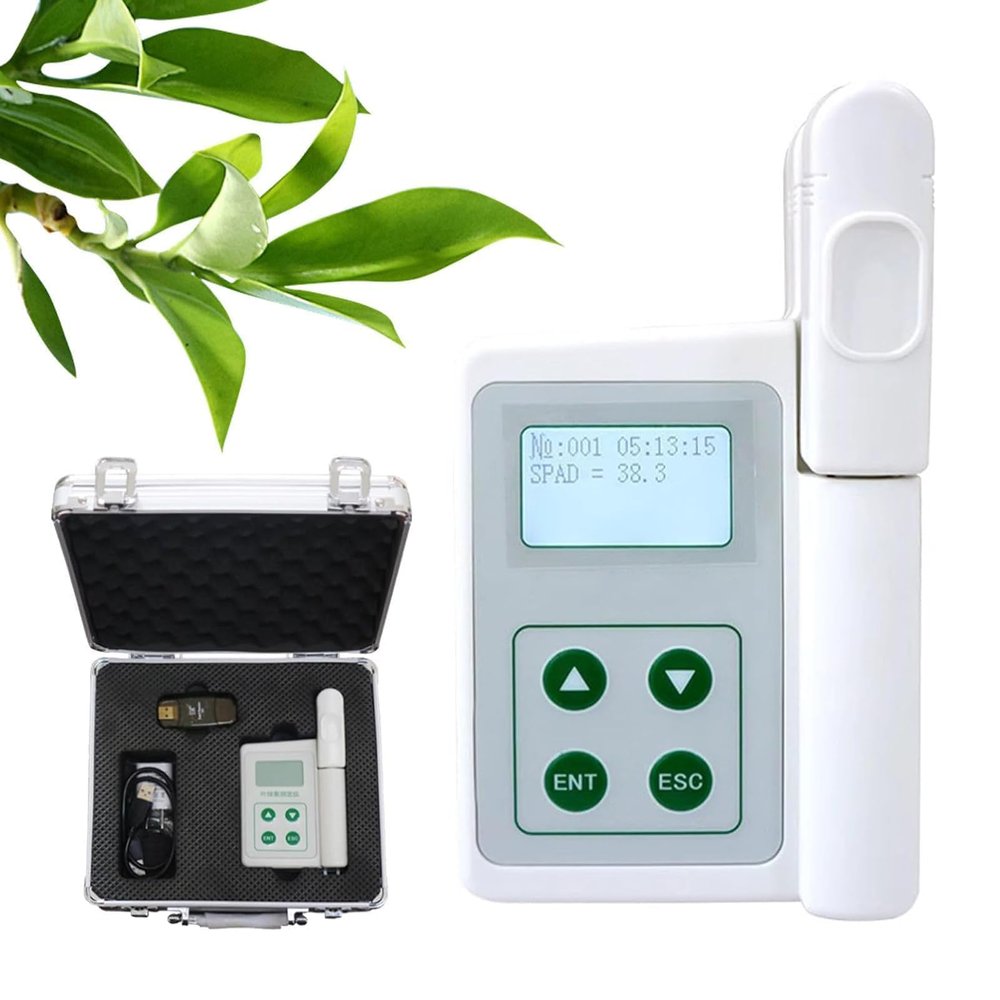 Handheld Chlorophyll Meter for Accurate SPAD Measurement with LCD Display, Rechargeable Plant Nutrition Tester for Farmers, Gardeners, and Scientific Research