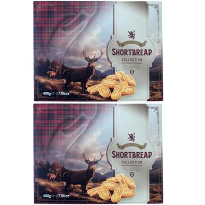 2 x The Luxury Scottish Shortbread Collection 400g by Crafted Gift Co. - Premium Selection - Traditional Christmas Biscuit Gift - Product of Scotland