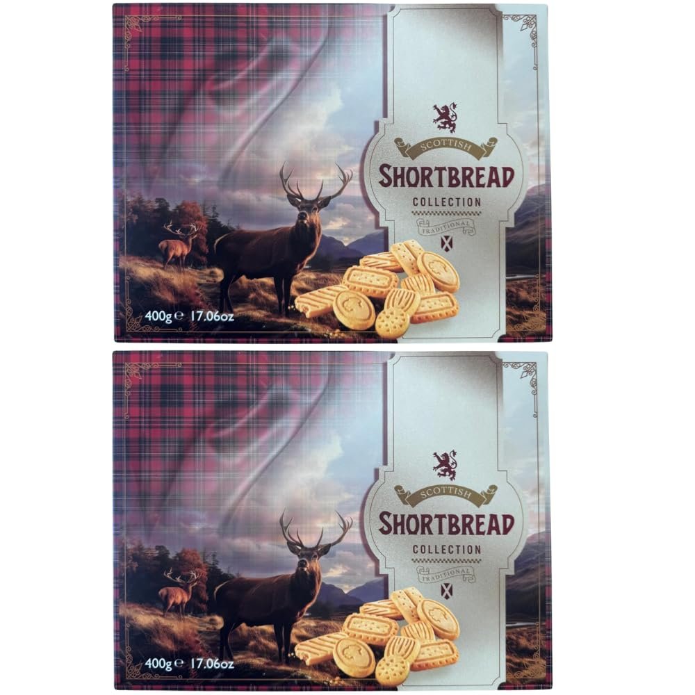 2 x The Luxury Scottish Shortbread Collection 400g by Crafted Gift Co. - Premium Selection - Traditional Christmas Biscuit Gift - Product of Scotland
