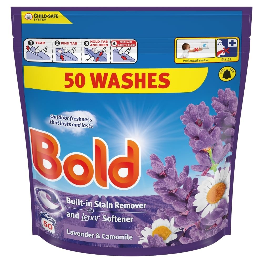 Bold 2in1 Laundry Detergent Pods Lavender & Chamomile 50 Washes