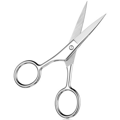 Small Eyebrow Scissors Grooming Shears Professional Stainless Steel Nose Hair Trimmer for Hair Mustache Eyelashes Brow Beard for Men and Women