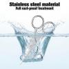 Small Eyebrow Scissors Grooming Shears Professional Stainless Steel Nose Hair Trimmer for Hair Mustache Eyelashes Brow Beard for Men and Women view 3