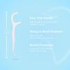 150 Count Unflavoured Dental Floss Picks, 2-in-1 Toothpick Tail, Shred-Resistant Floss Sticks for Tight Teeth Cleaning, Daily Oral Care, Family Pack Moisture-Proof Sealed Bag Package view 3
