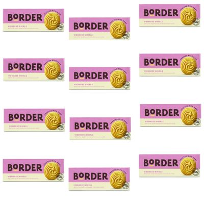Border Biscuits Viennese Whirls, Pack of 12-145g Made Irresistible Melt Buttery Swirls with Smooth Vanilla Biscuits, Perfect Food Gift for Biscuit Lovers - Total 108 Biscuits