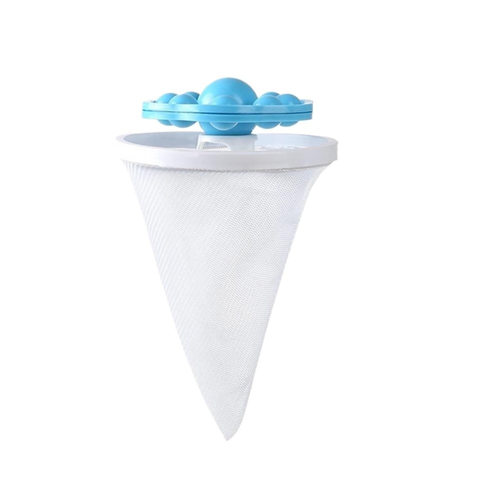 BDFJEDS 2Pcs Laundry Washing Machine Filter Remove Dirty Hair Mesh Yarn Laundry Reusable Ball Furs Lint Hair Catcher Clothe Cleaning(Blue)