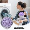 BDFJEDS 2Pcs Laundry Washing Machine Filter Remove Dirty Hair Mesh Yarn Laundry Reusable Ball Furs Lint Hair Catcher Clothe Cleaning(Blue) view 2