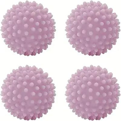 BDFJEDS Reusable PVC Laundry Ball, Solid Cleaning Ball, Household Cleaning, Washing Machine Accessories, Clothes Softener(4Pcs Purple)