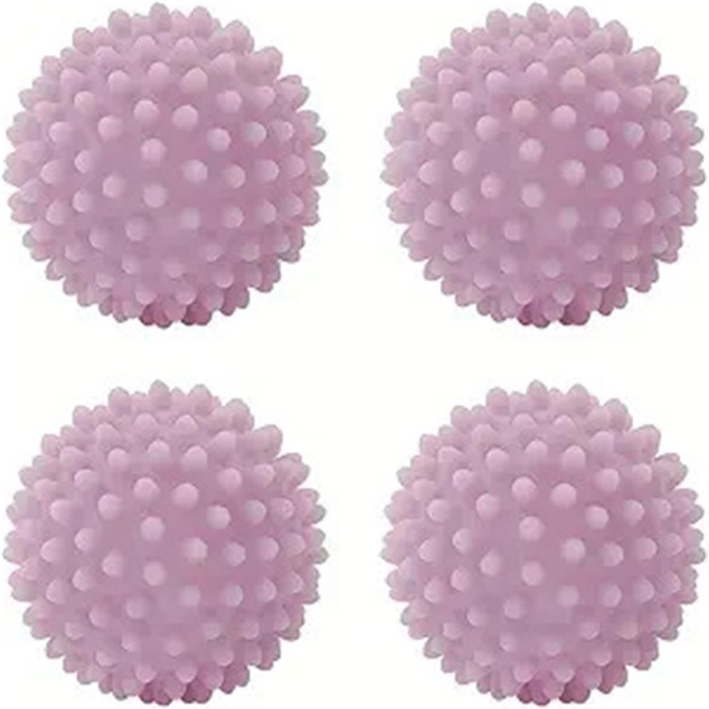BDFJEDS Reusable PVC Laundry Ball, Solid Cleaning Ball, Household Cleaning, Washing Machine Accessories, Clothes Softener(4Pcs Purple)