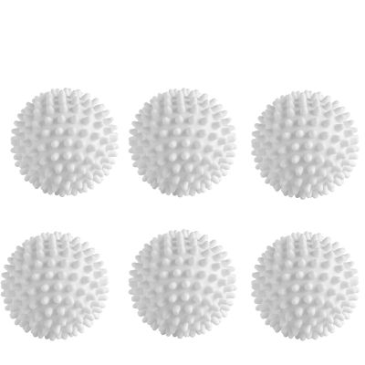 BDFJEDS Laundry Ball Reusable PVC Anti Wrap Fabric Softener Stain Removal Dryer Balls Washing Machine Cleaning Household Accessories(6PC-White)