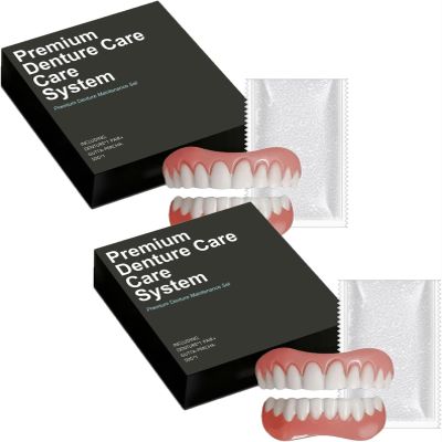 Aoyaanew Teeth, Aoyaanew Dentures, Silicone Reline Denture Set, Snap on Veneers Teeth, Premium Full Denture Set, Easy to Use for Men and Women (2)
