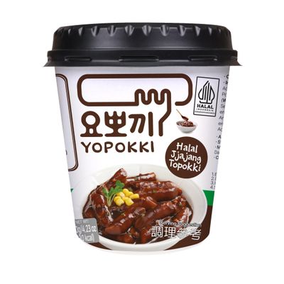 Yopokki Instant Chewy Korean Topokki Rice Cakes Tteokbokki (Halal Jjajang)