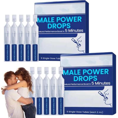 Male Power Drops, Delay Drop for Long Last Men, Instant Energy & Stamina Support, Fast-Acting Results (2pcs)