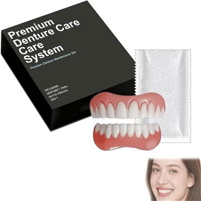 Aoyaanew Teeth, Aoyaanew Dentures, Teeth Silicone Every Day, Snap on Veneers Teeth, Soft and Comfortable, Easy to Use for Men and Women (1 Pcs)