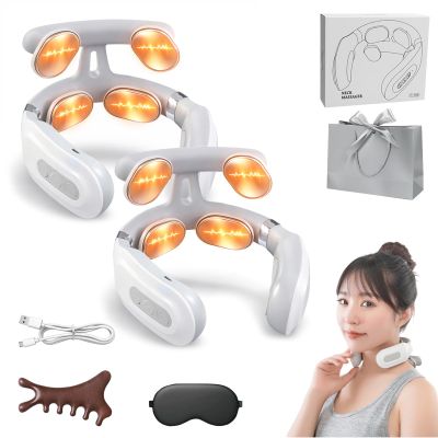 2026 New Aurenova Sereni Stim Cervical Neuromodulation Device, Upgrade Sereni Stim Neck Cordless Design and Adjustable Modes, Intelligent Portable Neck Massager for Muscle Pain (2 PCS)