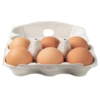 Qualtra Fresh Free Range Aseel (Asil) Chicken Eggs, Medium, 6 Pack, 45g-75g Each, High Quality Protein, Vitamins B2 B12 & D