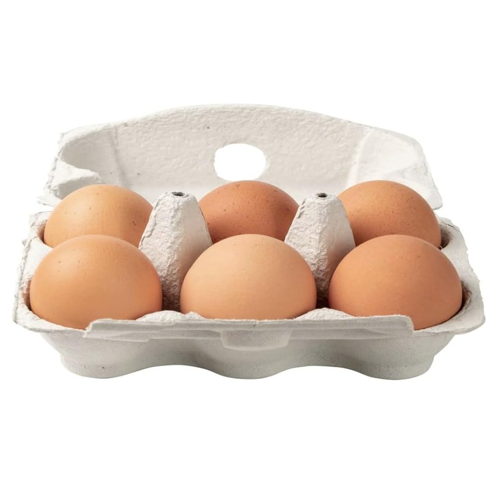 Qualtra Fresh Free Range Aseel (Asil) Chicken Eggs, Medium, 6 Pack, 45g-75g Each, High Quality Protein, Vitamins B2 B12 & D