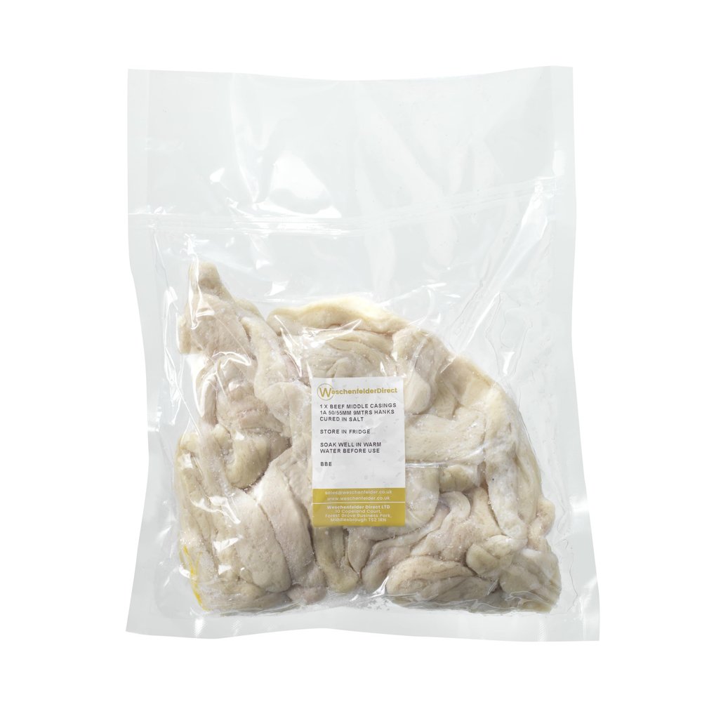 Weschenfelder Beef Middle Casings, 50/55mm, (9 Metres)