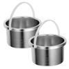 POPETPOP 2pcs 500ml Hard Wax Warmer Liner Bowls Aluminum Replacement Pots for Portable Wax Melter Machine Hair Removal Waxing Accessories for Home Use view 1