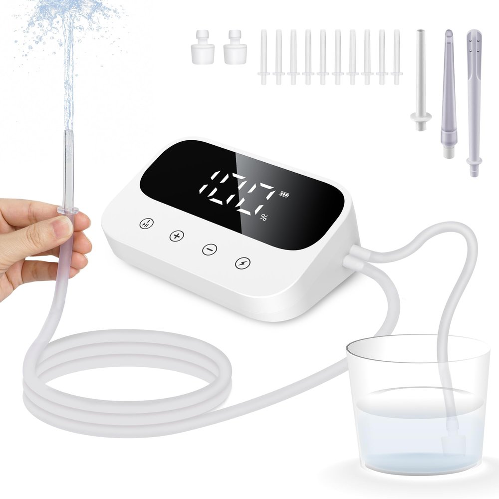 Enema Kit, Electric Enemas for Colon Cleanse for Women Men, Adjustable 100 Water Pressure, Coffee Enema Coffee Organic Kit with Led Display (White)