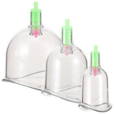 POPETPOP 3pcs Vacuum Cupping Set for Joint Therapy, U-Shaped and C-Shaped Vacuum Suction Cups, Household Massage Cups for Muscle Relaxation and Relief