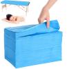 100PCS Disposable Massage Table Sheets, 71 x 31.5 Disposable Massage Bed Covers, Breathable Non-Woven Fabric Tattoo Bed Sheets, Single Use Hygiene Sheet for SPA Centers, Beauty Salons, Hotels(Blue) view 1