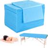 100PCS Disposable Massage Table Sheets, 71 x 31.5 Disposable Massage Bed Covers, Breathable Non-Woven Fabric Tattoo Bed Sheets, Single Use Hygiene Sheet for SPA Centers, Beauty Salons, Hotels(Blue) view 2