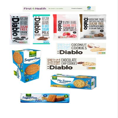 Deluxe Sugar Free Snack Box of 9 Packs By First 4 Health