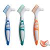 3 PCS Denture Brush, Denture Cleaning Brush Toothbrush Dentures Double Sided Brushes False Teeth Brushes Multi-Layered Bristles Ergonomic Rubber Handle for Dentures Care Retainer Braces Cleaning view 1