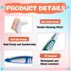 3 PCS Denture Brush, Denture Cleaning Brush Toothbrush Dentures Double Sided Brushes False Teeth Brushes Multi-Layered Bristles Ergonomic Rubber Handle for Dentures Care Retainer Braces Cleaning view 3