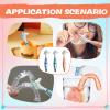 3 PCS Denture Brush, Denture Cleaning Brush Toothbrush Dentures Double Sided Brushes False Teeth Brushes Multi-Layered Bristles Ergonomic Rubber Handle for Dentures Care Retainer Braces Cleaning view 4