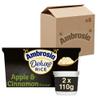 Ambrosia Deluxe Rice Pudding Pots, Apple & Cinnamon Flavour, Creamy & Ready to Eat Dessert, 2 x 110 g (Pack of 8) view 1