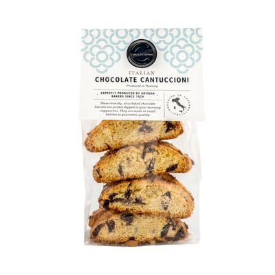 Collection By Marks Italian Chocolate Cantuccioni Large Chunky Biscotti with Dark Chocolate Chips, Slow Baked, Small Batch, Made in Tuscany, 240g