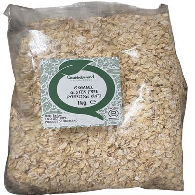 Queenswood Gluten Free Porridge Oats 1 kg Wholegrain Breakfast Oats