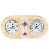 DystopiaWorld Sauna Thermometer and Hygrometer, 3-in-1 Wooden with 15-Minute Sand Timer for ROOM Climate Monitoring Elegant Design for Home and Sauna Use(Purple) view 1