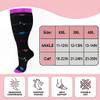4 Pairs Plus Size Compression Socks for Women Men,20-30 mmHg Wide Calf Knee High Support Stockings for Circulation,Athletic,Nurse,Running (03 Black/Navy/Purple/Black, 2XL) view 2