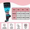 4 Pairs Plus Size Compression Socks for Women Men,20-30 mmHg Wide Calf Knee High Support Stockings for Circulation,Athletic,Nurse,Running (07 Black/Pink/White/Black, 4XL) view 2