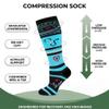 4 Pairs Plus Size Compression Socks for Women Men,20-30 mmHg Wide Calf Knee High Support Stockings for Circulation,Athletic,Nurse,Running (07 Black/Pink/White/Black, 4XL) view 4