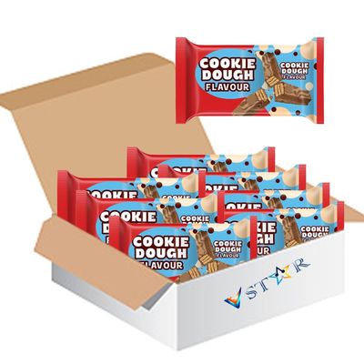 Kkt Cookie Dough 4 Finger Chocolate Bar 41.5g Crispy Wafer Fingers Covered in Milk Chocolate | Vegetarian-Friendly Treat (12 x Pack)