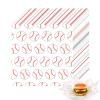 100pcs Greaseproof Sandwich Paper Wraps, 18x18cm/7.1x7.1in Food Burger GreaseProof Delicatessen Wax Butcher Sheets Sport Themed Wrapping Tissue for Party Festival & Outdoors (Baseball) view 1