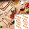 10Pcs Wood Flat Beer Bottle Opener Ergonomic Round Hole Drink Bottle Cap Opener with Comfortable Wood Grip Enduring Beer Bottle Opener view 2