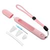 ARTSEWPLY Shockproof Pink Thermometer Case Sleeve for Glass Thermometers with Lanyard, Portable Protective Cover and Adult Use, Temperature Gauge Storage for Travel and Hospital view 1