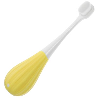 DIYEAH Manual Boys and Soft Bristle Toothbrush for Ages 2-5 Yellow Food-Grade Material Suitable for with Ergonomic Handle