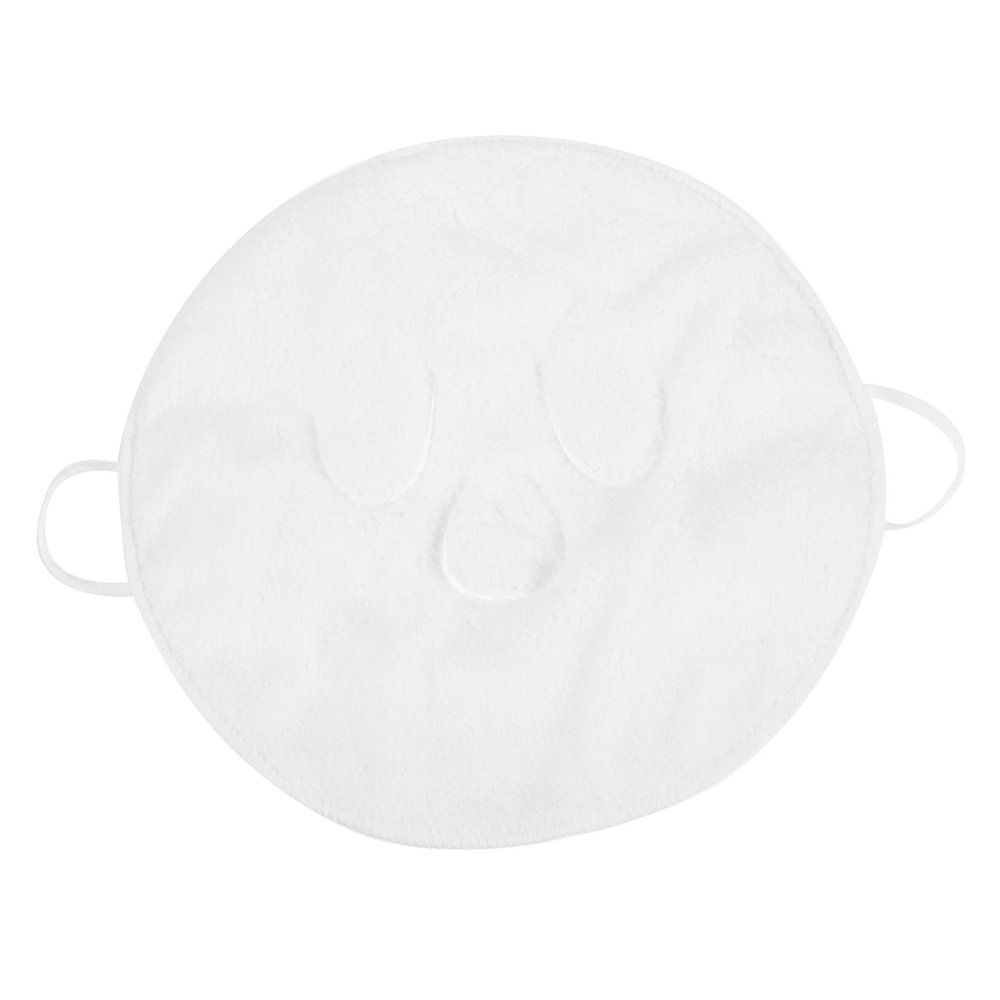 Artibetter Reusable White Coral Fleece Facial Towel with Full Coverage Hot Compress Feature Moisturizing Face Mask Suitable for Use with Essence and Refrigerator Storage for, Spa Skin Care