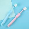 Ciieeo 3pcs Manual Toothbrush Set for 2-8 Years, Soft Bristles Protective Toothbrushes with Cartoon Elephant Design, Gentle Oral Care for s Sensitive Gums view 4