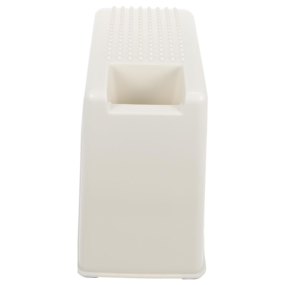 MAGICLULU Practical Mini Footstool for Pedicure and Foot Care, Non-slip Household Bathroom Footstool in Beige, Small Plastic Foot Support Stool for Salon and Home Use