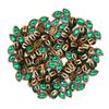 Sew On Raised Kundan Stone/Rhinestone/Beads for Craft, Jewellery Making, Clothe Embellishment, Embroidery Work (5X8 MM,Green, 100 Pieces, Boat Shape) view 1