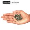 Sew On Raised Kundan Stone/Rhinestone/Beads for Craft, Jewellery Making, Clothe Embellishment, Embroidery Work (5X8 MM,Green, 100 Pieces, Boat Shape) view 3
