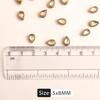 Sew On Raised Kundan Stone/Rhinestone/Beads for Craft, Jewellery Making, Clothe Embellishment, Embroidery Work (100 Pieces, 5x8MM, Tear Drop Shape, Gold) view 2