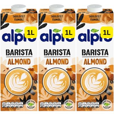 Barista Almond Long Life Dairy Free Drink 1L Alpros (3x1L)